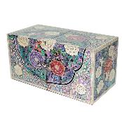 Mother-of-Pearl Flower Butterfly Twin cubic Jewelry boxes with 4 Drawers
