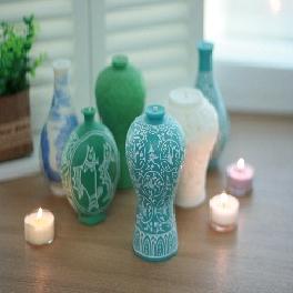 Korean Pottery designed Candle (PC1401)