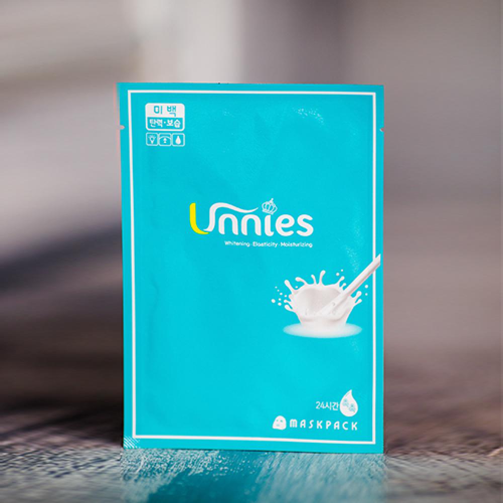 Korea UNNIES Skin Care Face Brightness Moisture Elasticity Booster White Maskpack