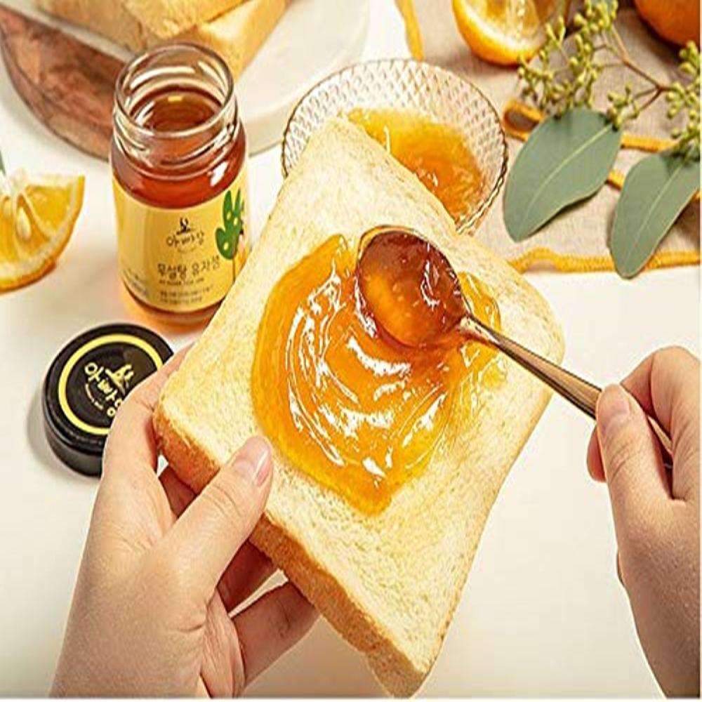 Father's Hill Korean natural Sugar free Citron Jam Jar Preserve with grain syrup Fruit Spread 9.87oz