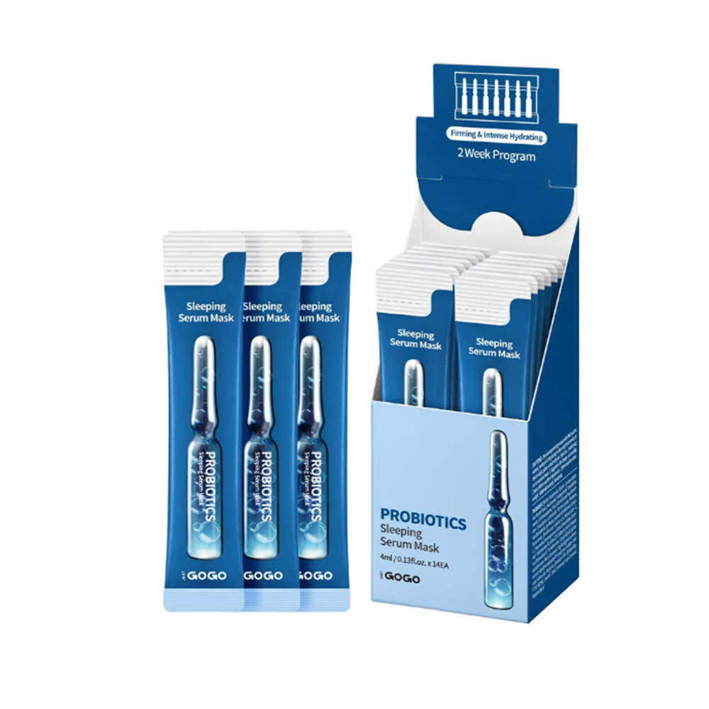 JUSTGOGO Sleeping Moisturizing Serum Mask 3 kinds Pack (PROBIOTICS, VITA WHITE, CERASOME), Whitening