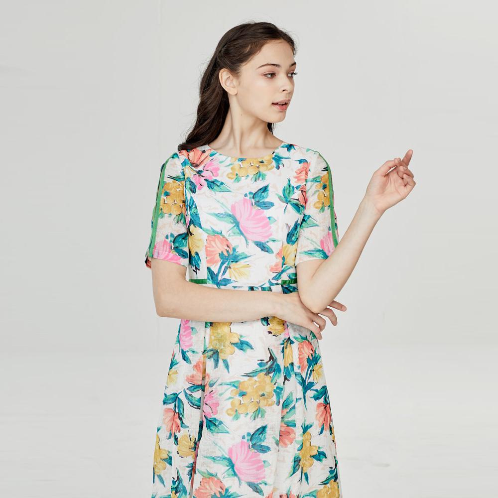 Watercolor Floral Pastel Dress | floral dress, short sleeve dress, floral pattern