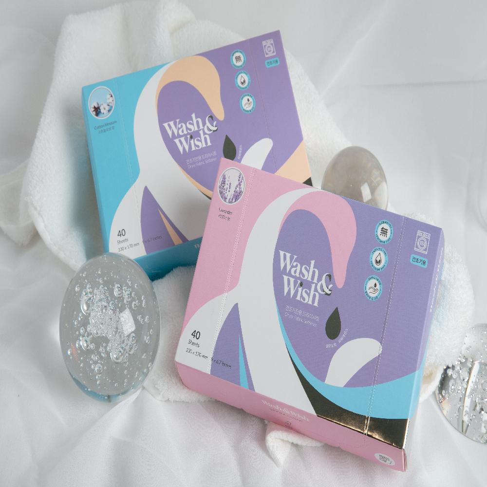 Wash and Wish Dryer Fabric Softener Sheet