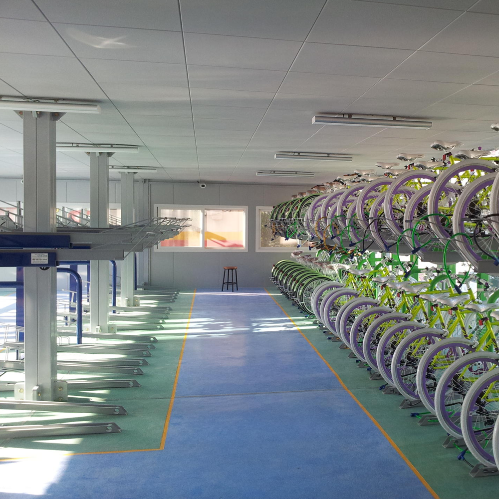 Two-stair bicycle rack