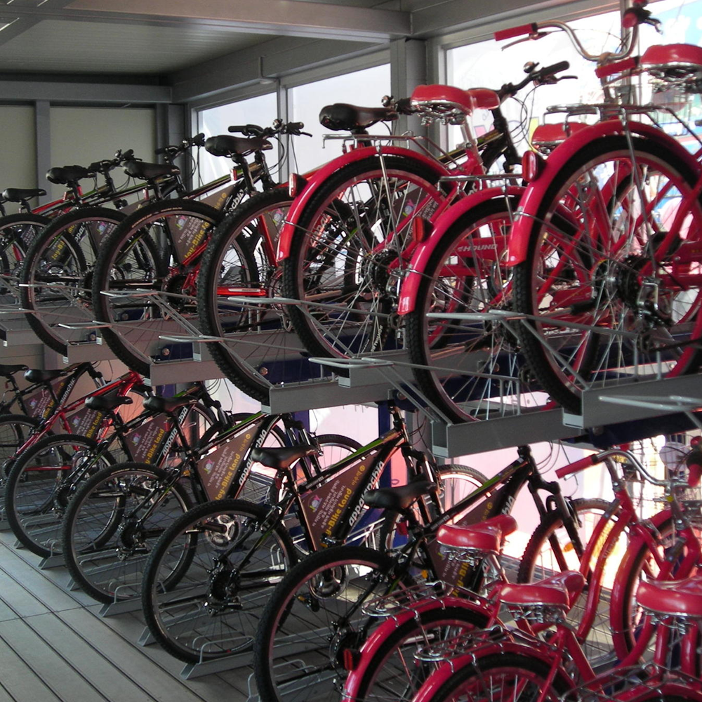 Two-stair bicycle rack
