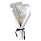 full image Hologram Mini Flower Bouquet One Snow Flower LED  (1 Rose)- SnowWhite